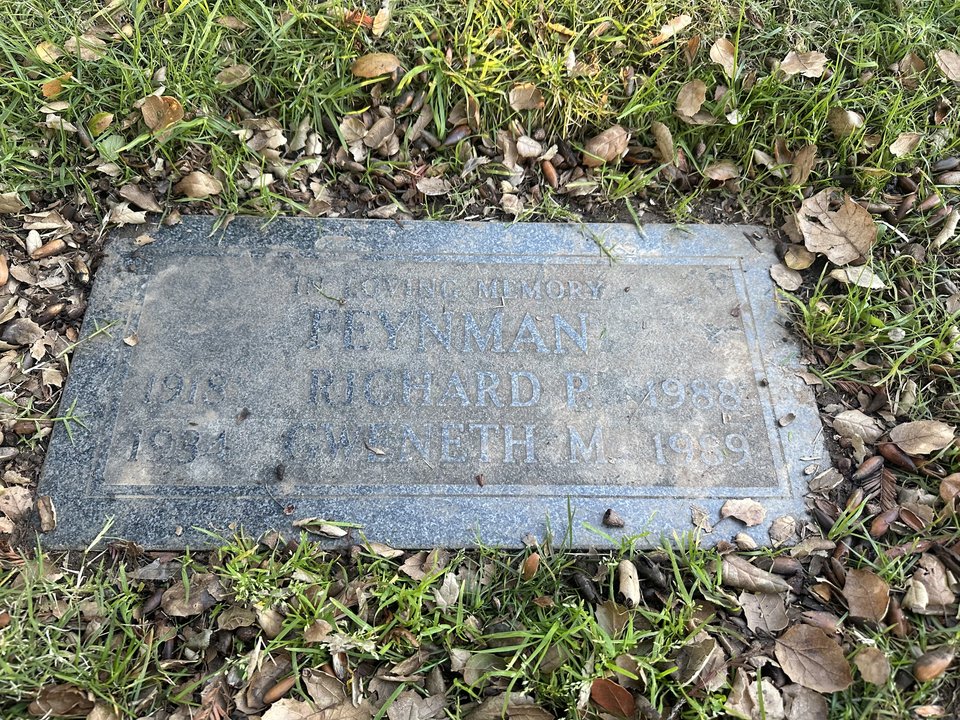 Biography | Richard Feynman — The Plaque in Founders Lawn Sits Almost Flush With the Grass