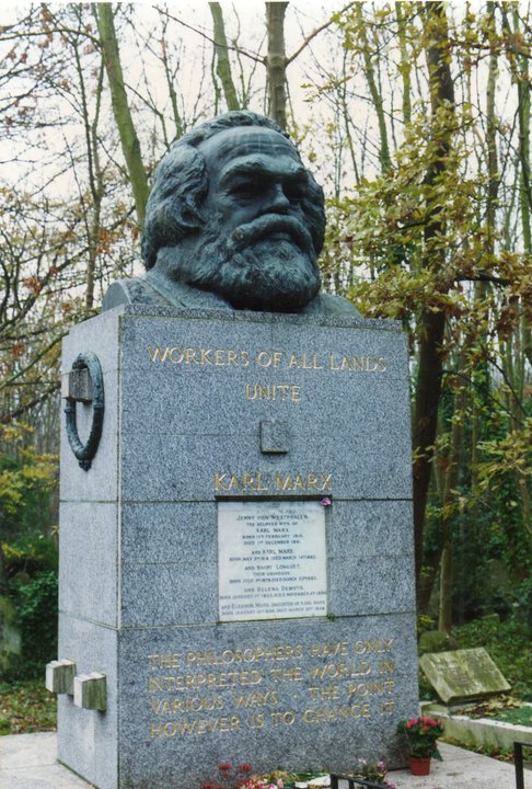 Biography|Karl Marx — The Bronze Head Unveiled Above a Moved Grave